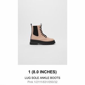 Zara girls pink ankle boots